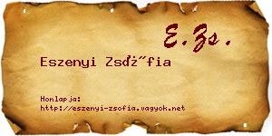 Eszenyi Zsófia névjegykártya