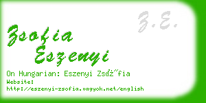 zsofia eszenyi business card